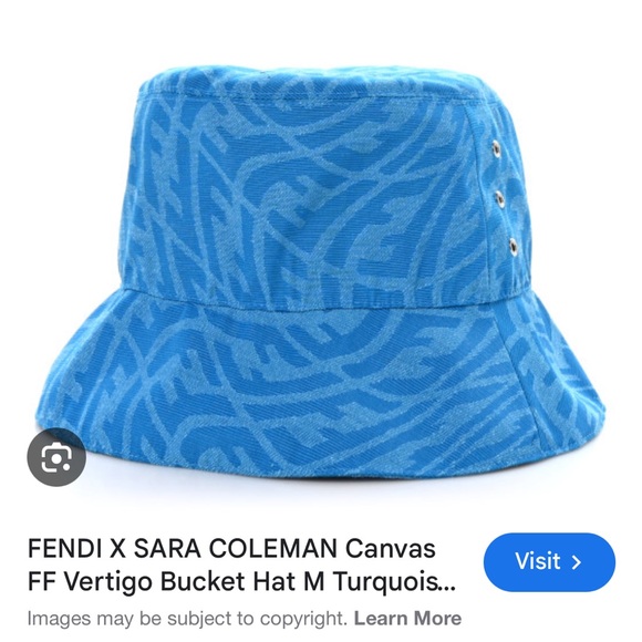Fendi Accessories - Fendi FF Vertigo Bucket Hat Turquoise